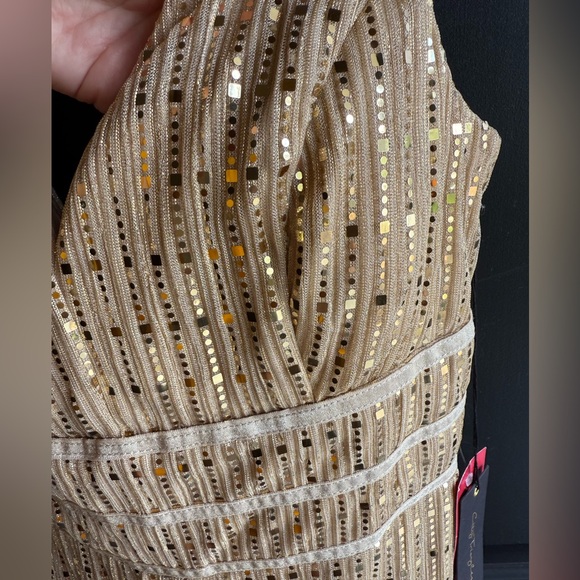 City Triangles style 8216-XV7A jumpsuit. Sequins, glittery gold design. Size 11 - Picture 5 of 14